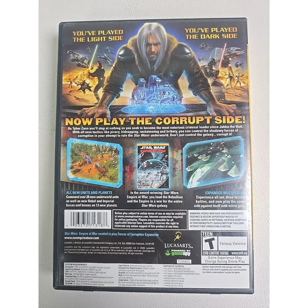Star Wars Empire at War Forces of Corruption Expansion PC 2006 Complete CIB